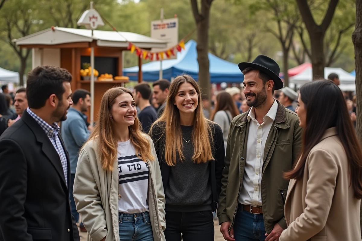 Groupe de jeunes juifs lors d